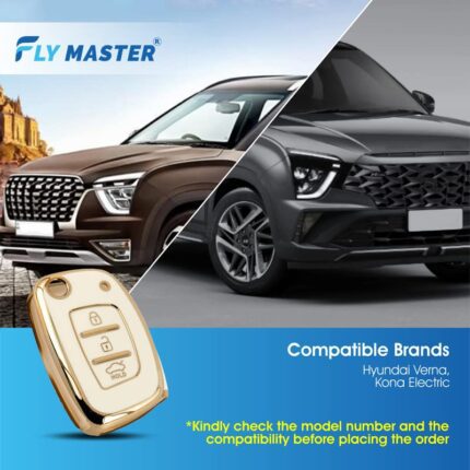 Car Key Cover for Hyundai Aura Creta, I10, Grand Nios, I20 (2021), I20 Active, I20 Elite Xcent 2019+ Flymaster Shop